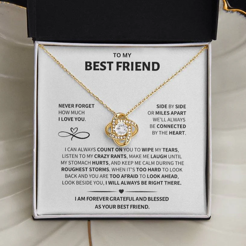 Best Friend Gift- Love Knot Necklace - Image 4