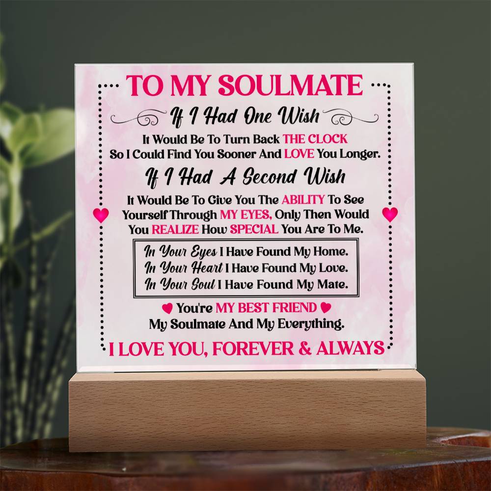 Soulmate Gift- My Best Friend, My Everything- Square Acrylic Plaque - Image 5