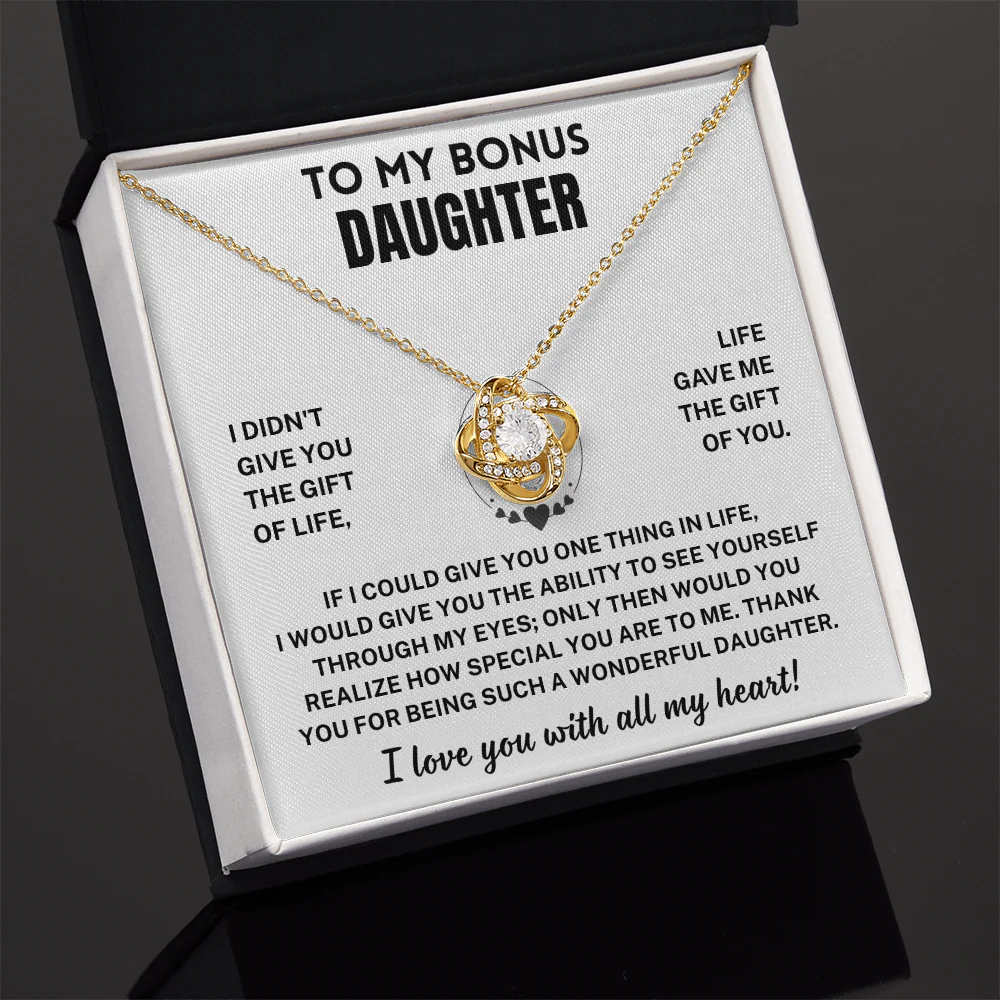 Bonus Daughter Gift, "I Love You ", Knot Necklace - Image 8