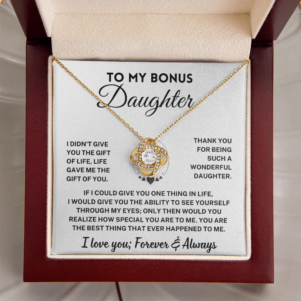 Bonus Daughter Gift, "Forever & Always", Knot Necklace - Image 10
