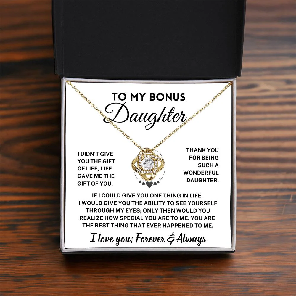 Bonus Daughter Gift, "Forever & Always", Knot Necklace - Image 12