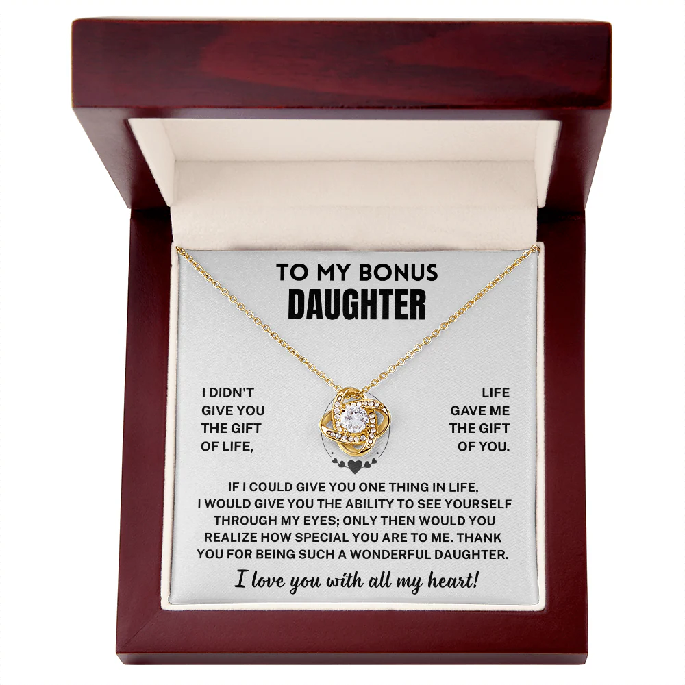 Bonus Daughter Gift,"I Love You", Knot Necklace - Image 7