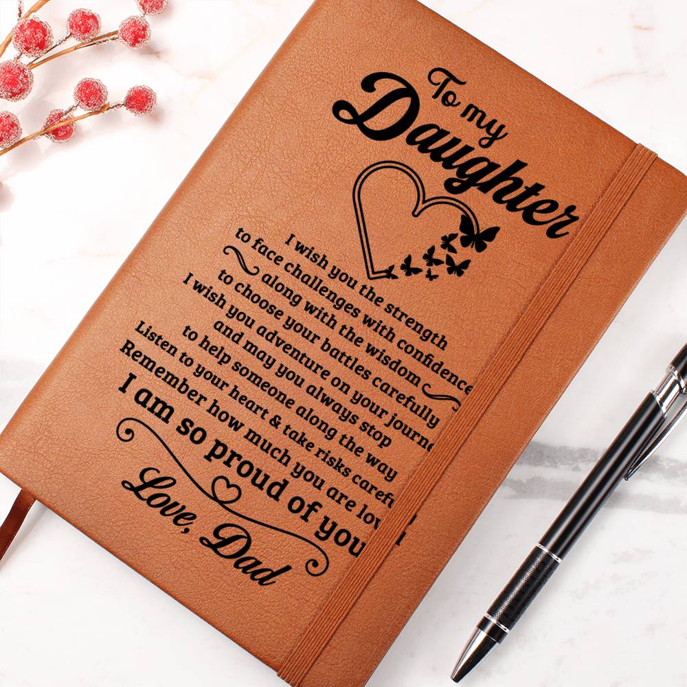 Daughter Gift-Leather Journal-From Dad - Image 3
