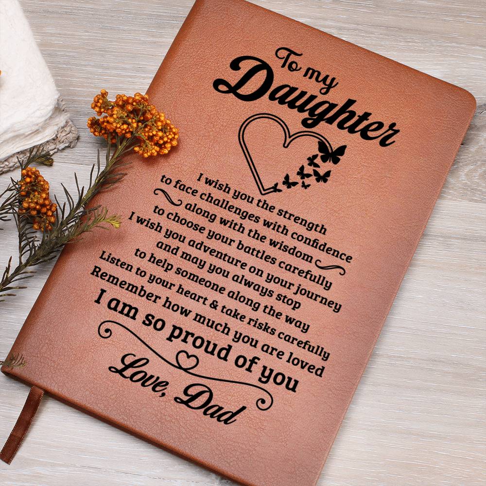 Daughter Gift-Leather Journal-From Dad - Image 4