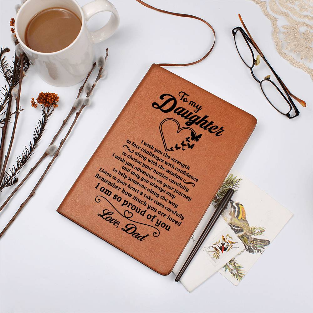 Daughter Gift-Leather Journal-From Dad - Image 6