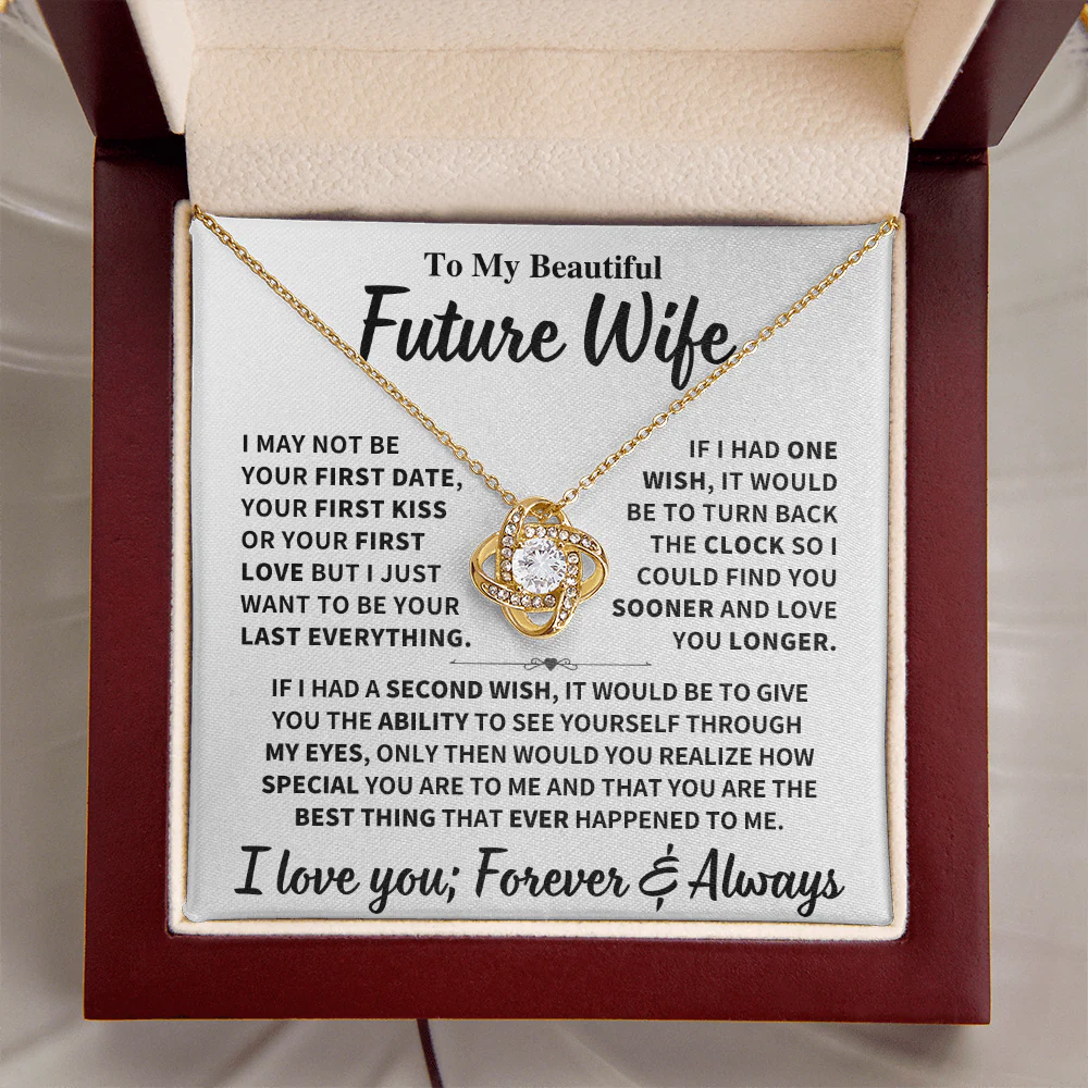 Future Wife Gift, "Forever & Always", Knot Necklace - Image 10