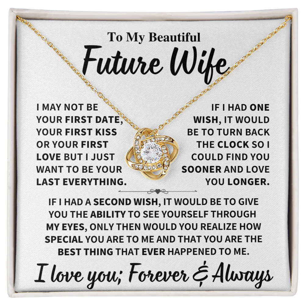 Future Wife Gift, "Forever & Always", Knot Necklace - Image 5