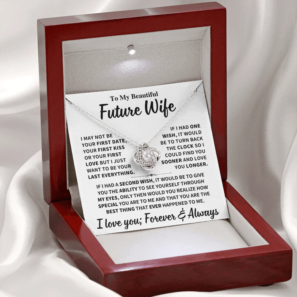 Future Wife Gift, "Forever & Always", Knot Necklace - Image 8