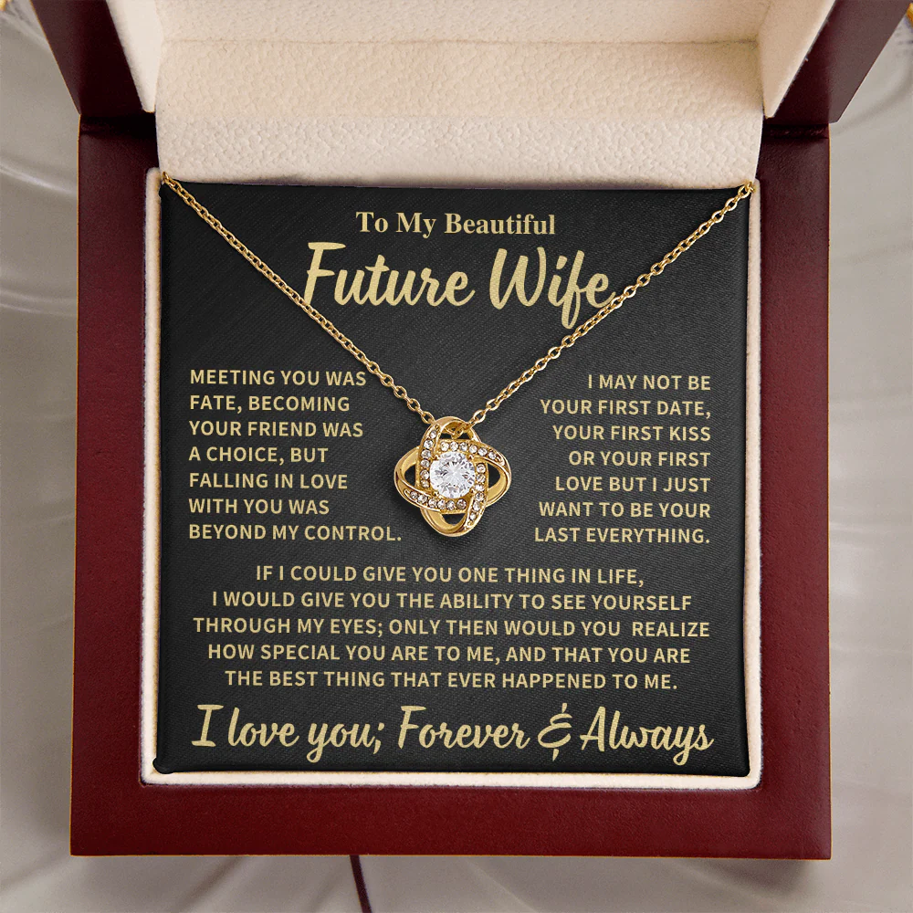 Future Wife Gift, "Your Last Everything", Knot Necklace - Image 10