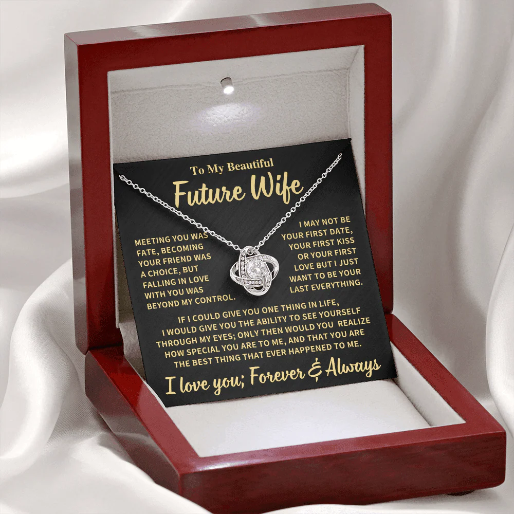 Future Wife Gift, "Your Last Everything", Knot Necklace - Image 8