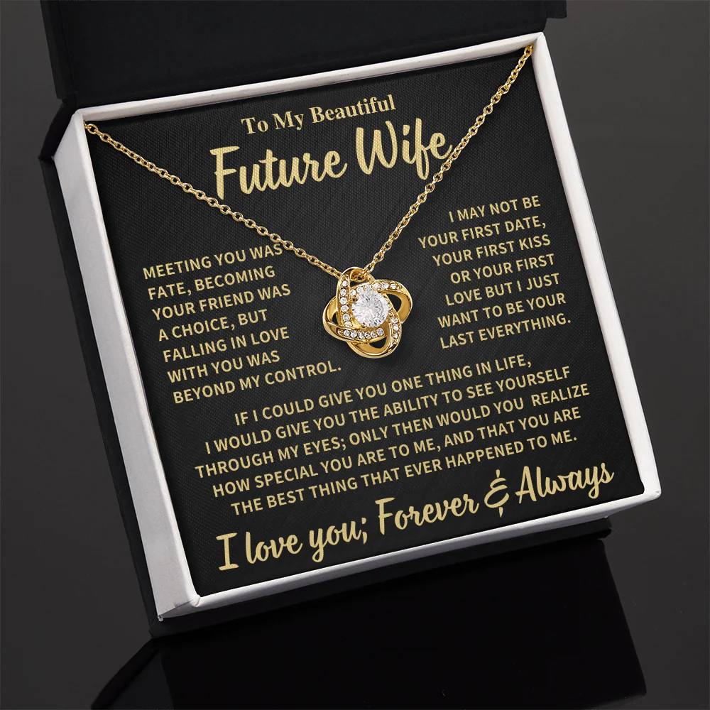 Future Wife Gift, "Your Last Everything", Knot Necklace - Image 9