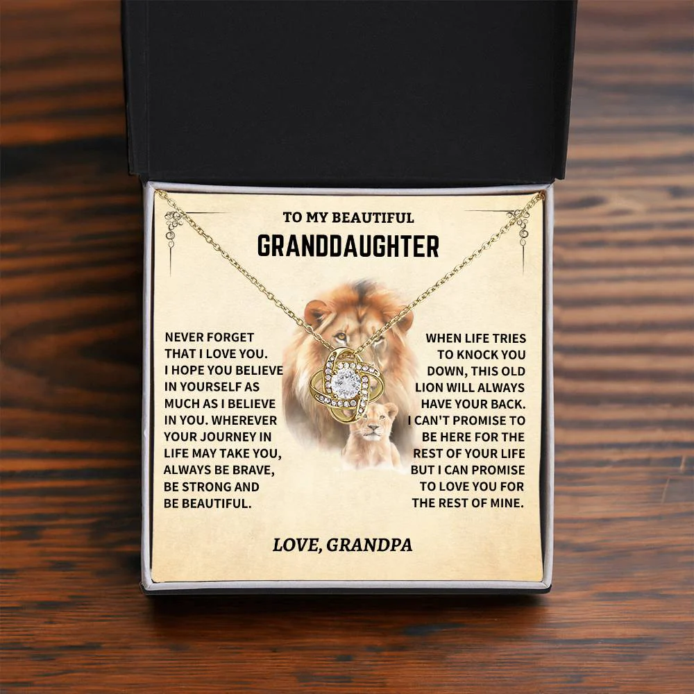 Gift For Granddaughter From Grandpa, "Never Forget How Much I Love You," Necklace - Image 12