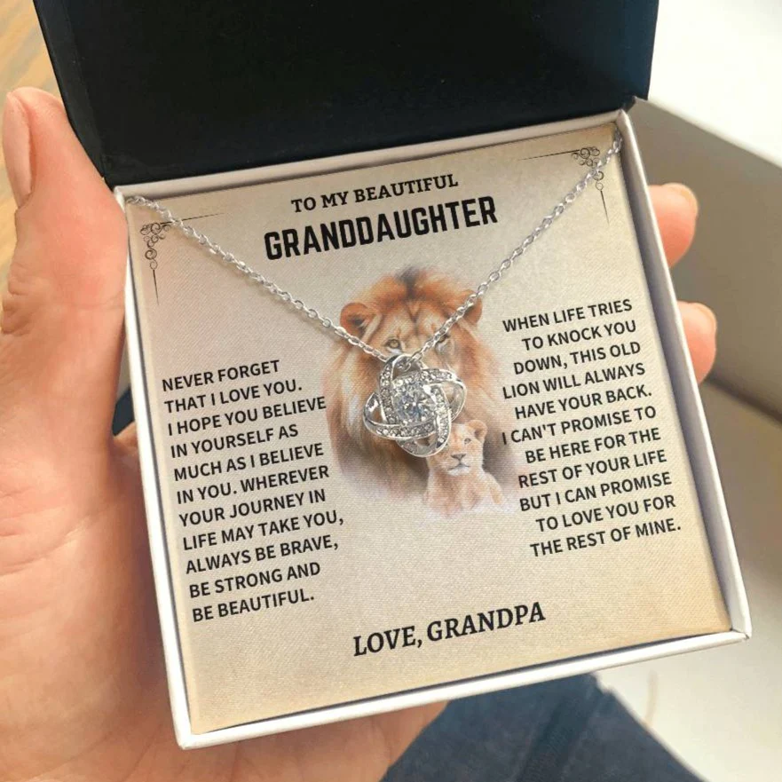Gift For Granddaughter From Grandpa, "Never Forget How Much I Love You," Necklace - Image 13