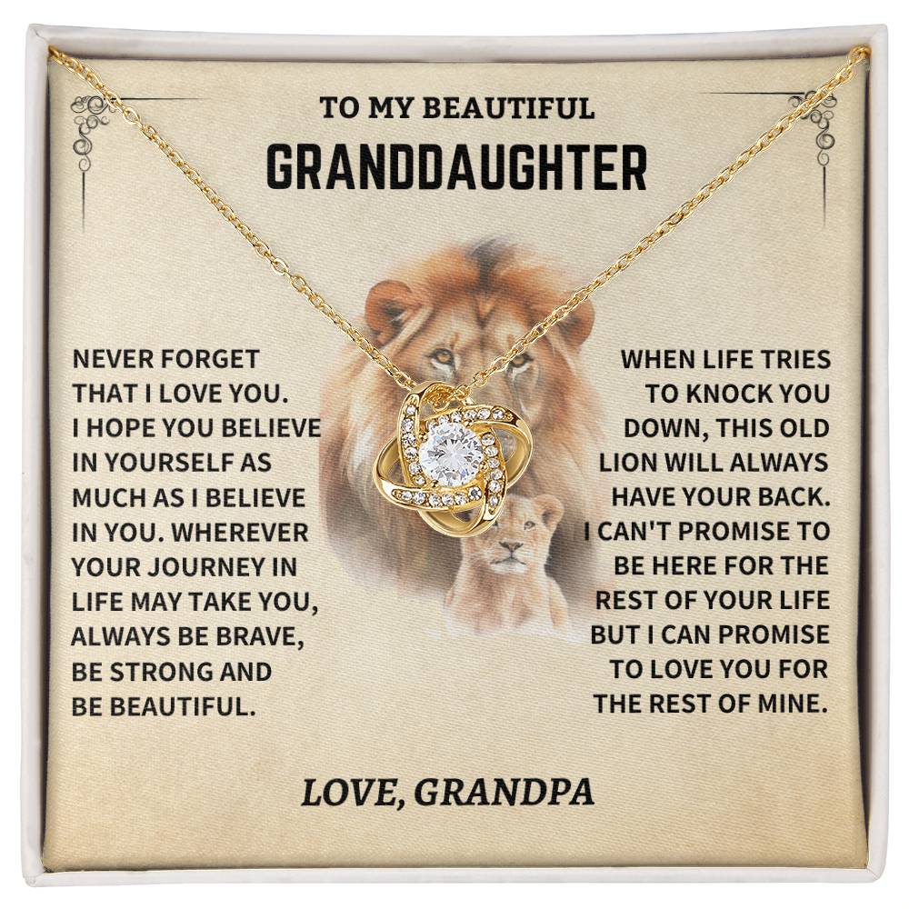 Gift For Granddaughter From Grandpa, "Never Forget How Much I Love You," Necklace - Image 3
