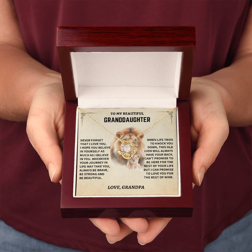 Gift For Granddaughter From Grandpa, "Never Forget How Much I Love You," Necklace - Image 5