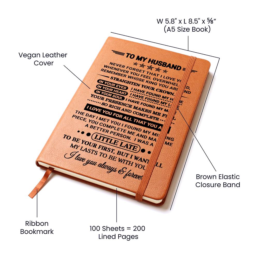 Husband Gift, "Straighten Your Crown", Graphic Journal - Image 4