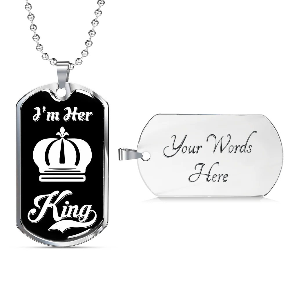 I Am Her King Luxury Dog Tag - Image 4
