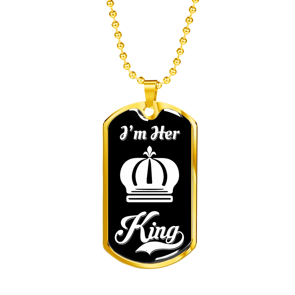 I Am Her King Luxury Dog Tag - Image 5