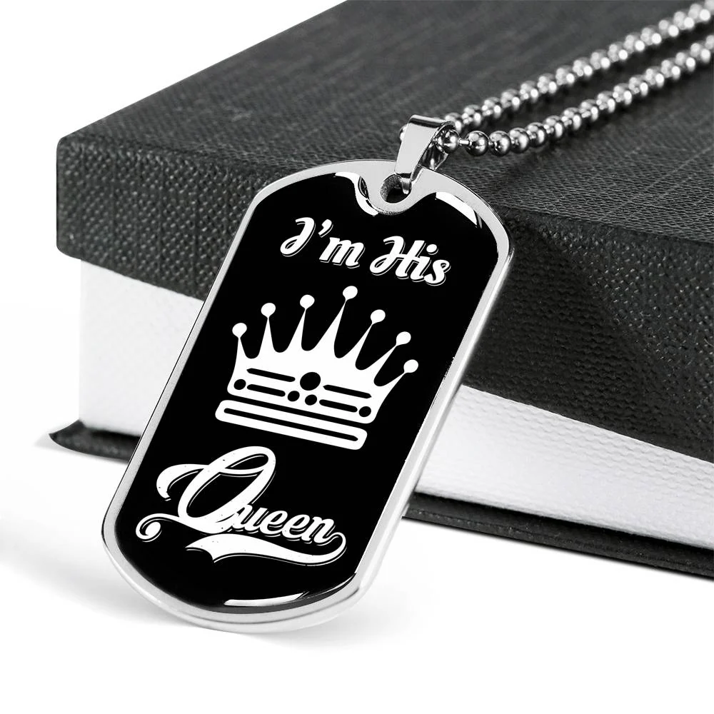 I Am His Queen Luxury Dog Tag - Image 3
