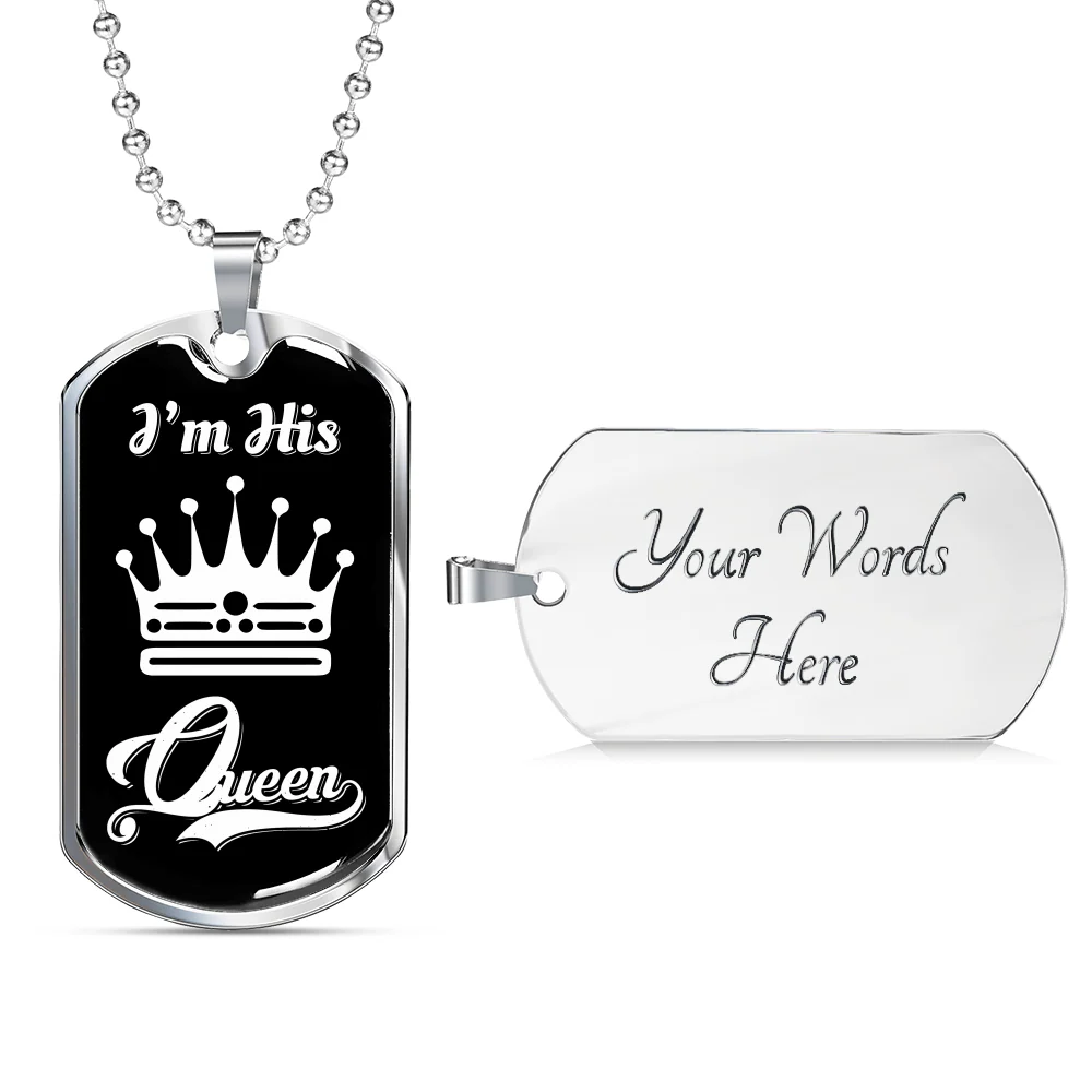 I Am His Queen Luxury Dog Tag - Image 4