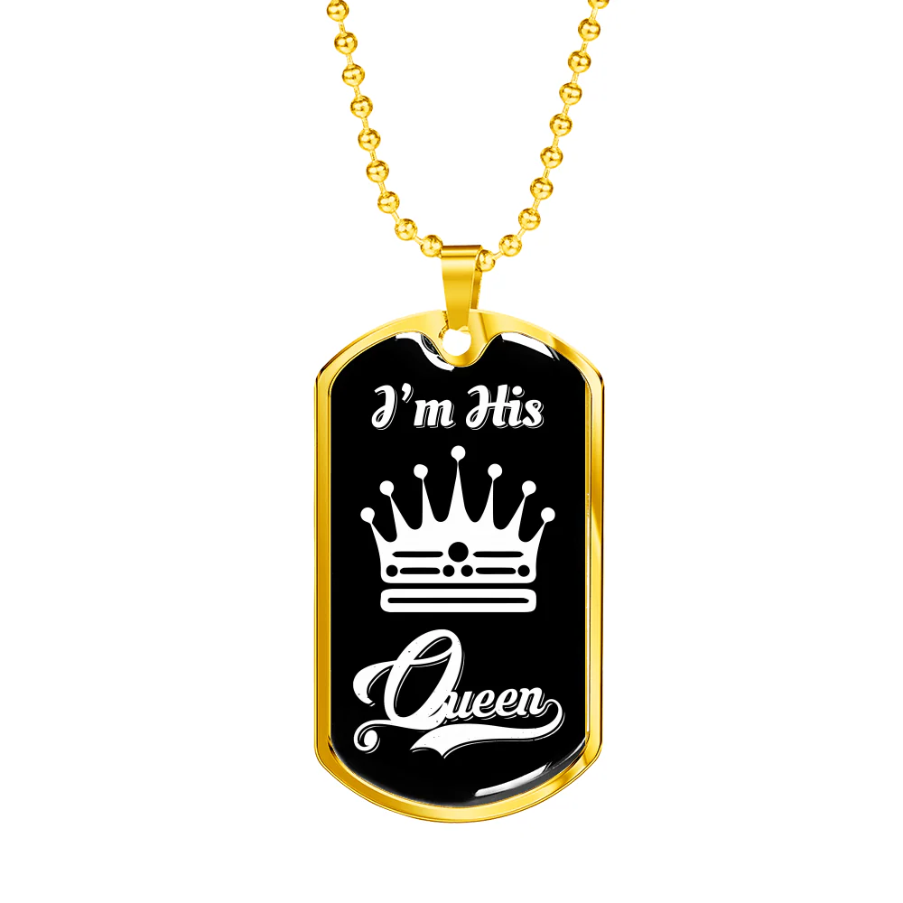 I Am His Queen Luxury Dog Tag - Image 5