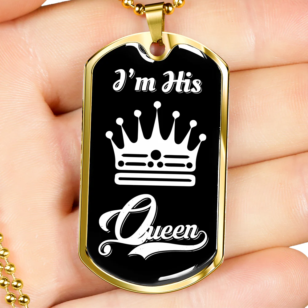 I Am His Queen Luxury Dog Tag - Image 6