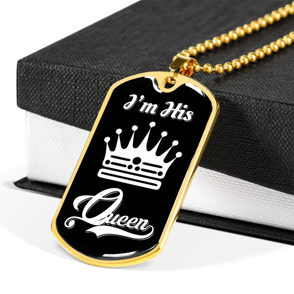 LUXURY DOG TAG BUNDLE; I Am His Queen and I Am Her King - Image 4