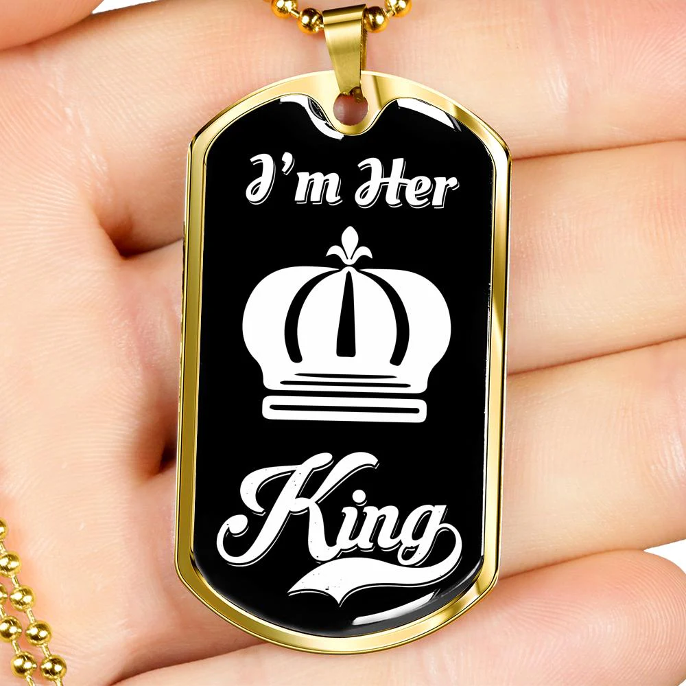 LUXURY DOG TAG BUNDLE; I Am His Queen and I Am Her King - Image 7