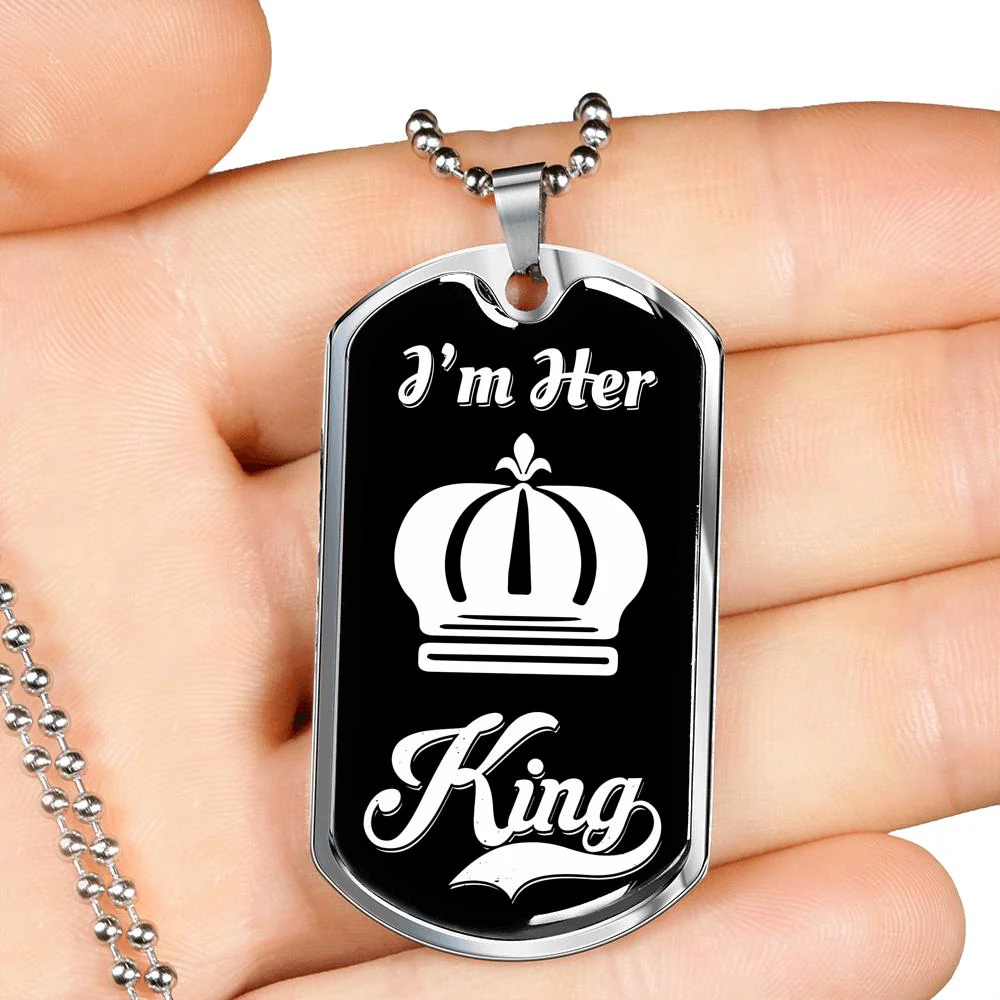 LUXURY DOG TAG BUNDLE; I Am His Queen and I Am Her King - Image 8