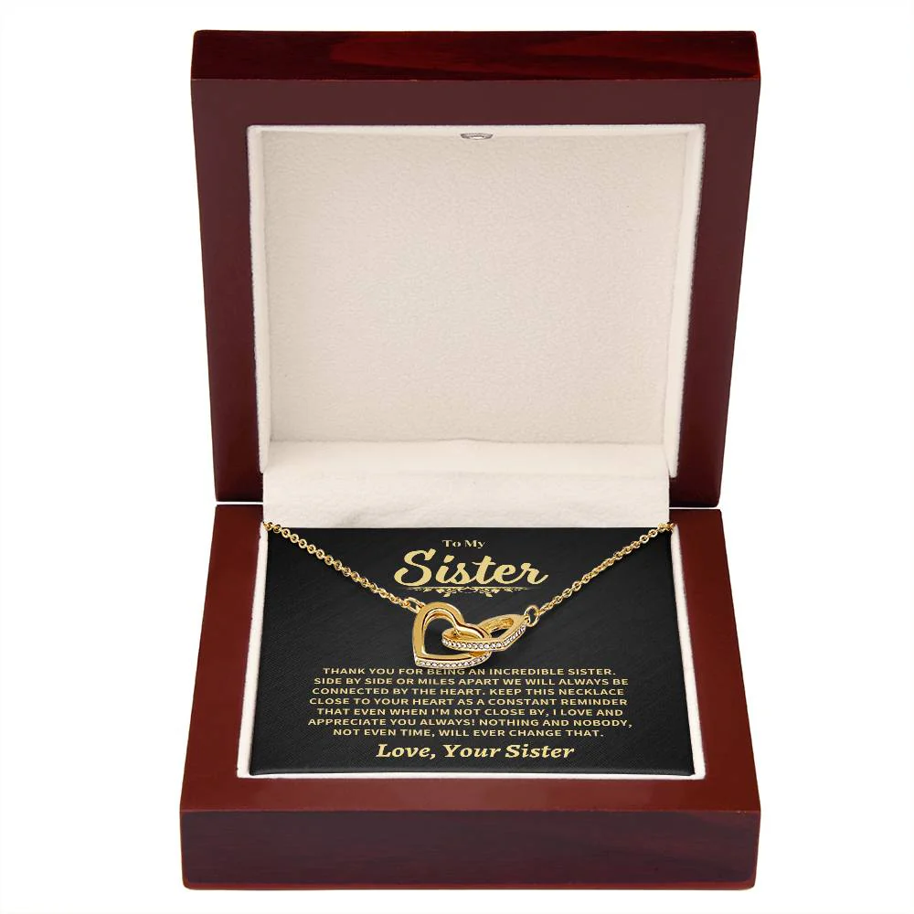 Sister Gift-Interlocking Hearts Necklace - Image 10