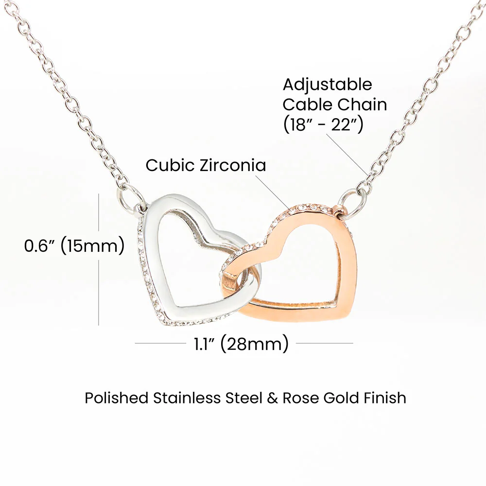 Sister Gift-Interlocking Hearts Necklace - Image 3