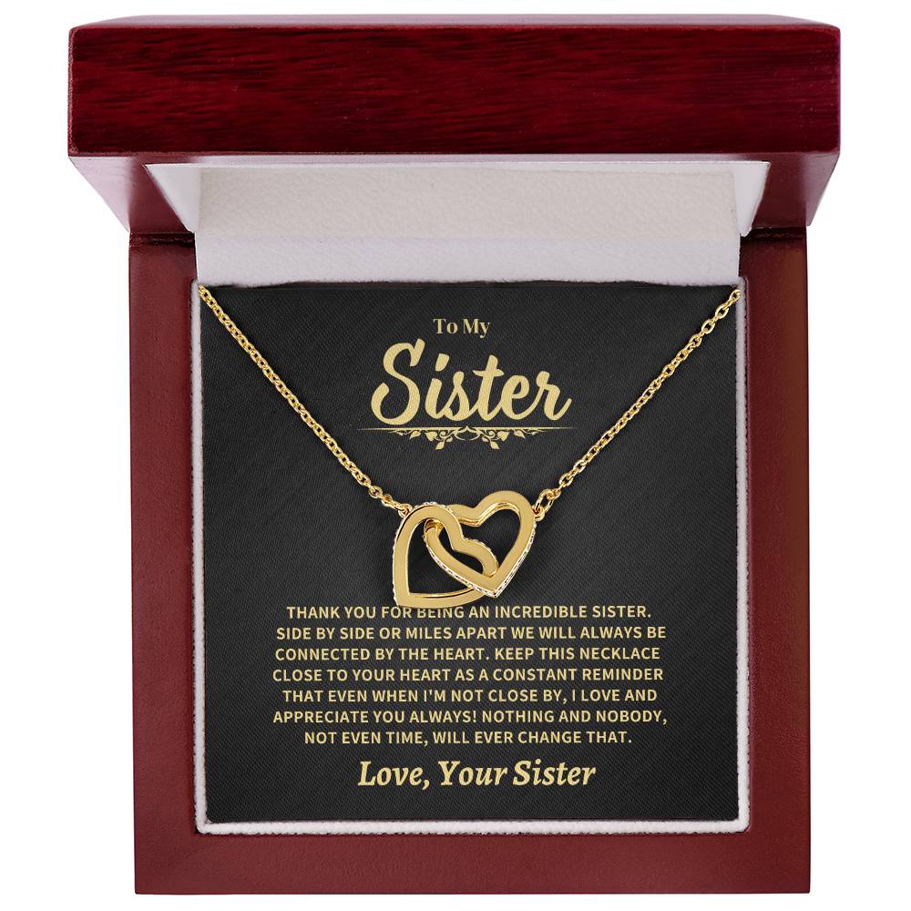 Sister Gift-Interlocking Hearts Necklace - Image 5