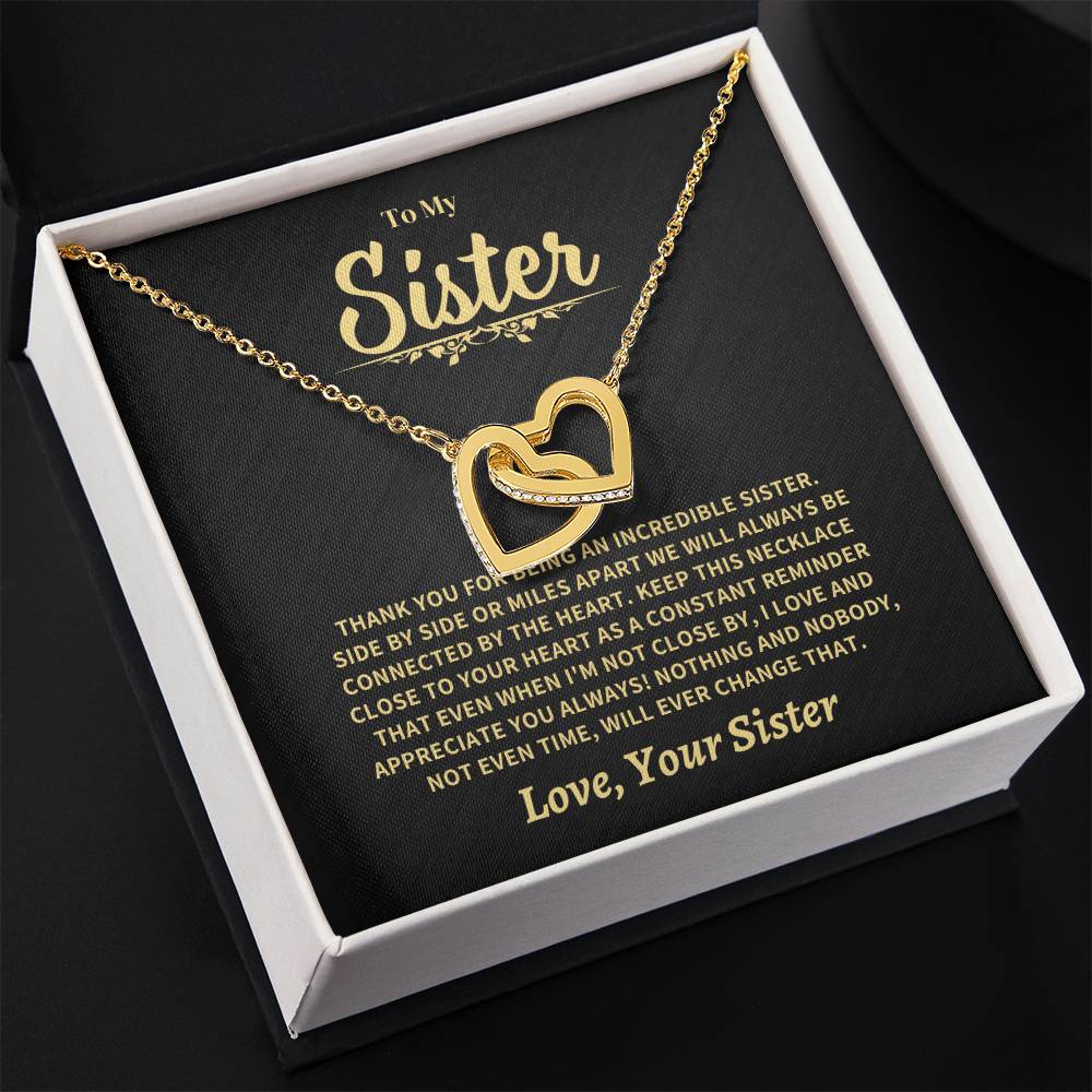 Sister Gift-Interlocking Hearts Necklace - Image 9