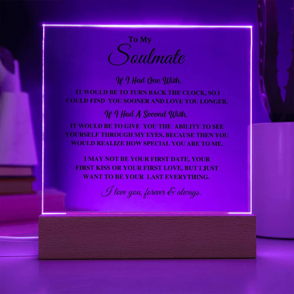 Soulmate Gift- Last Everything - Acrylic Plaque - Image 7