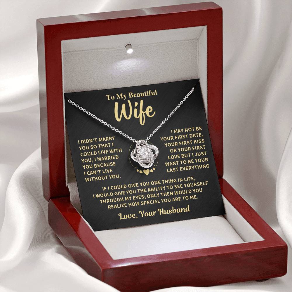 Wife Gift-Love Knot Necklace-From Husband - Image 8