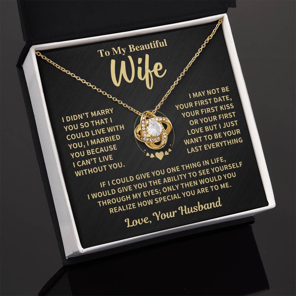 Wife Gift-Love Knot Necklace-From Husband - Image 9