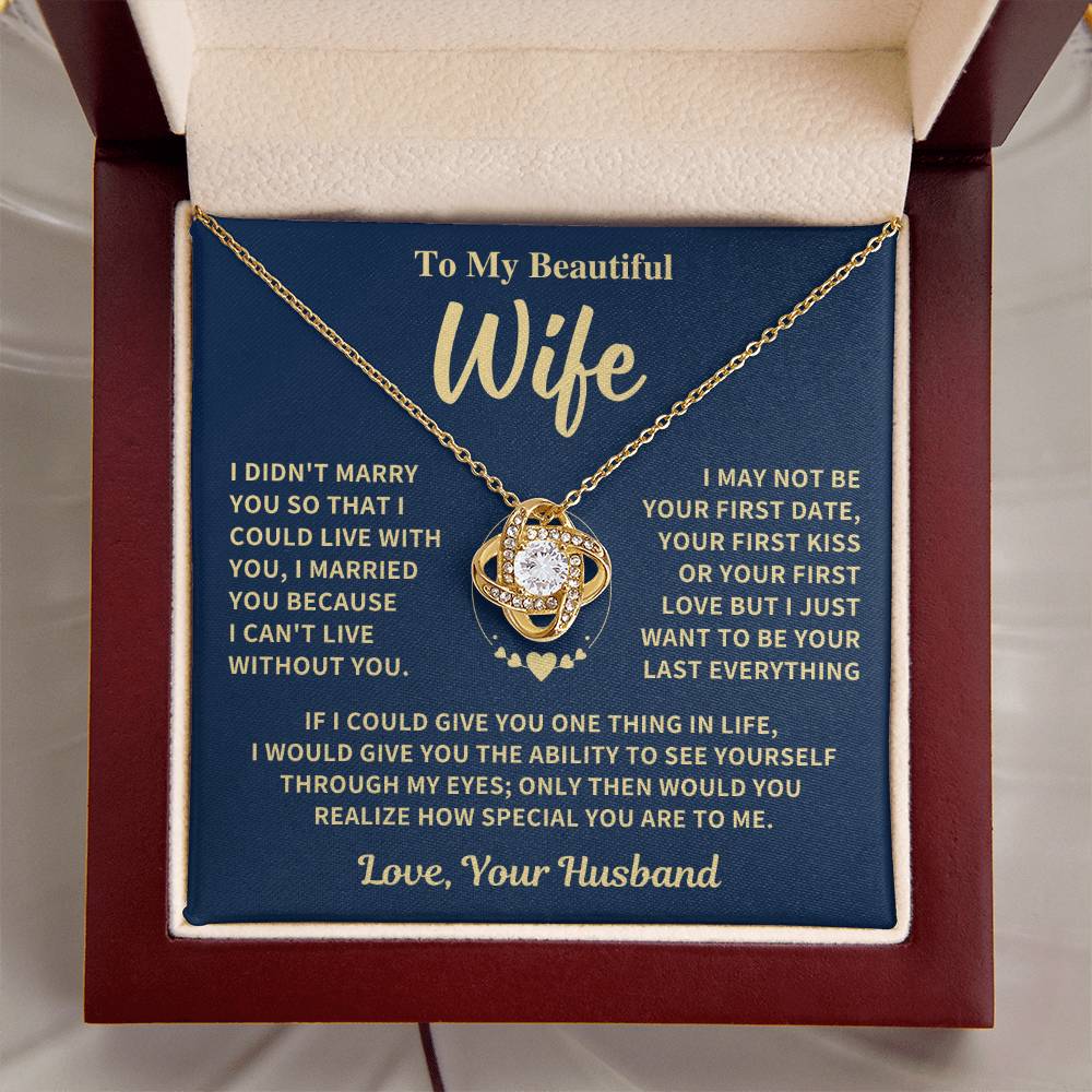 Wife Gift-Love Knot Necklace-From Husband - Image 10
