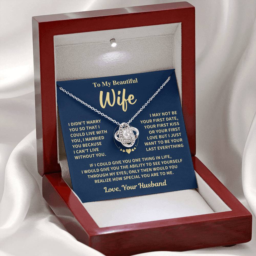 Wife Gift-Love Knot Necklace-From Husband - Image 8