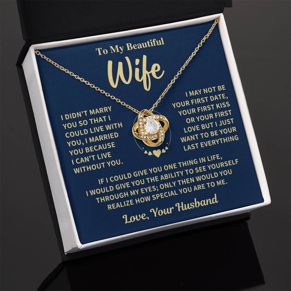 Wife Gift-Love Knot Necklace-From Husband - Image 9