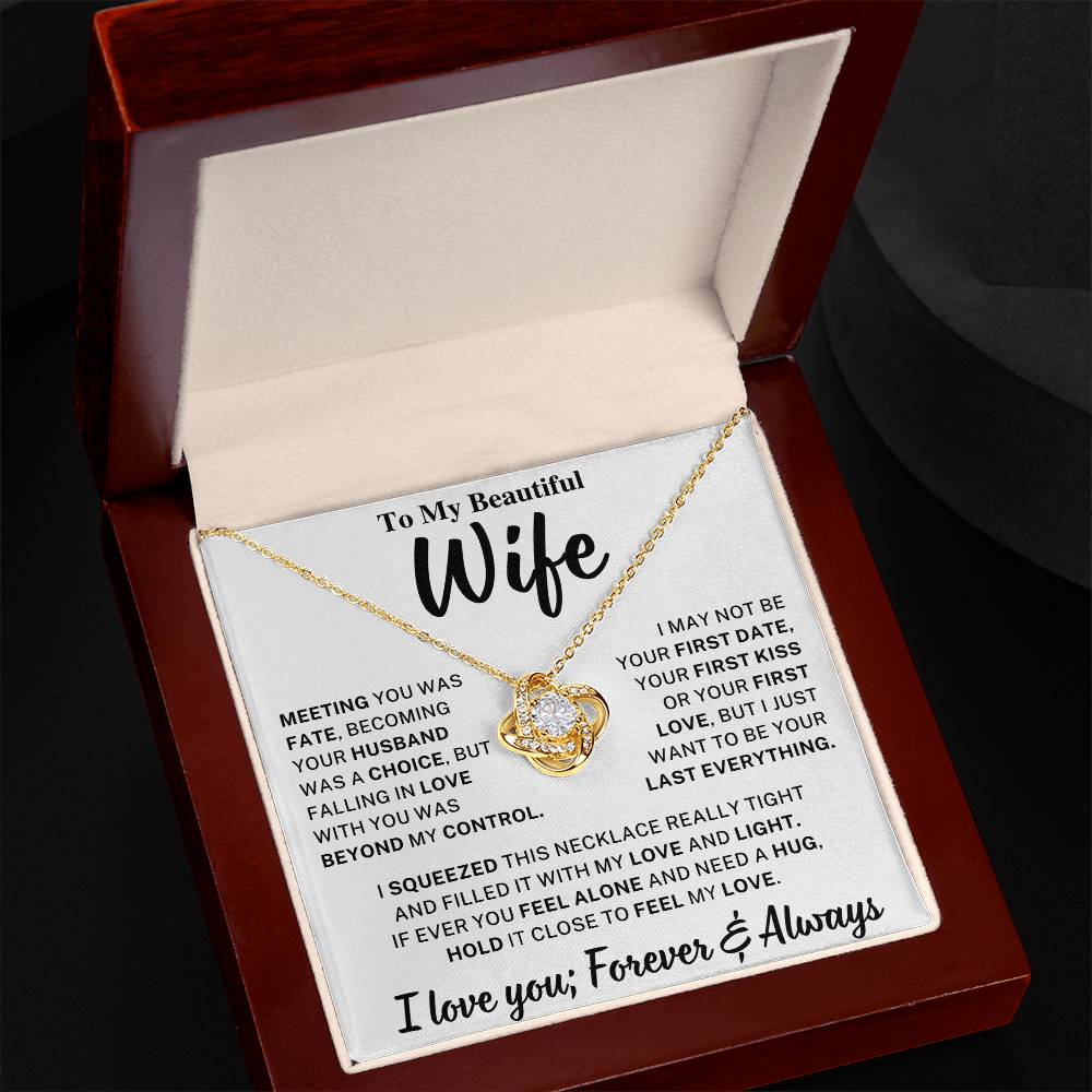 Beautiful Wife Gift, "Meeting you was fate" Knot Necklace - Image 6